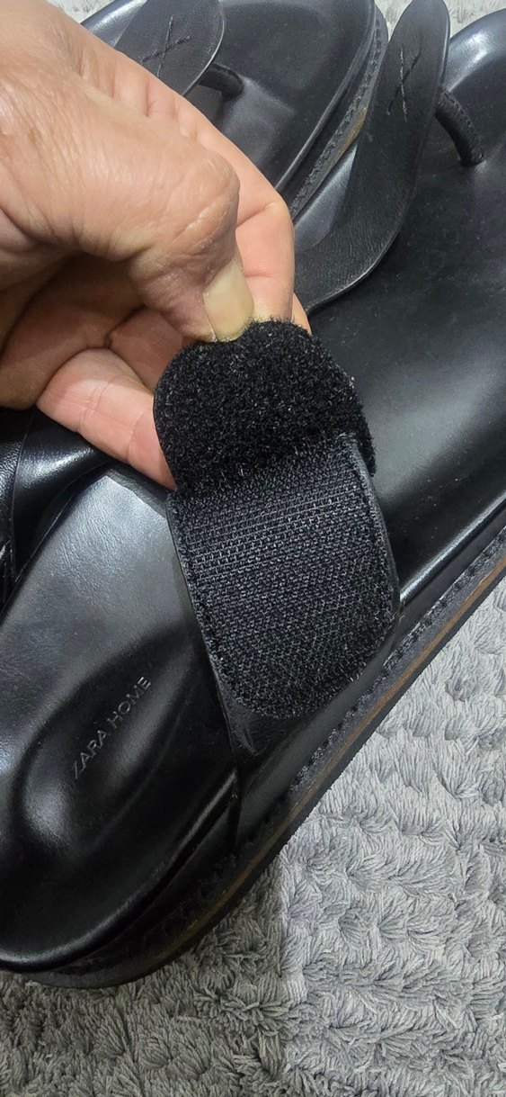 Erkek Siyah Tokalı Kauçuk Sandalet - Görsel 2