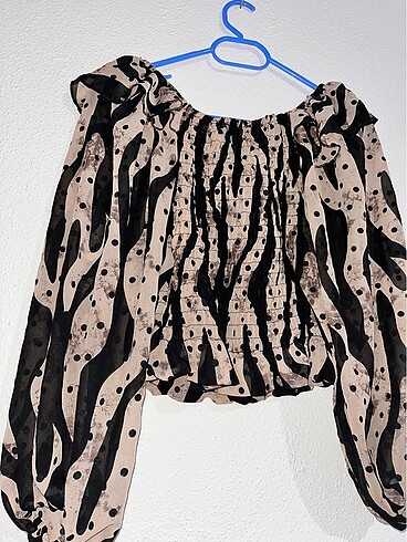 Leopar desenli bluz