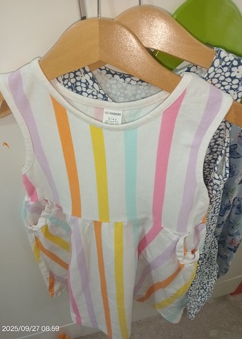 LC Waikiki Kız Çocuk Çok Renkli Pamuklu Elbise