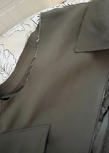 Kemer Detaylı Kahverengi Deri Kadın Yelek - Görsel 7