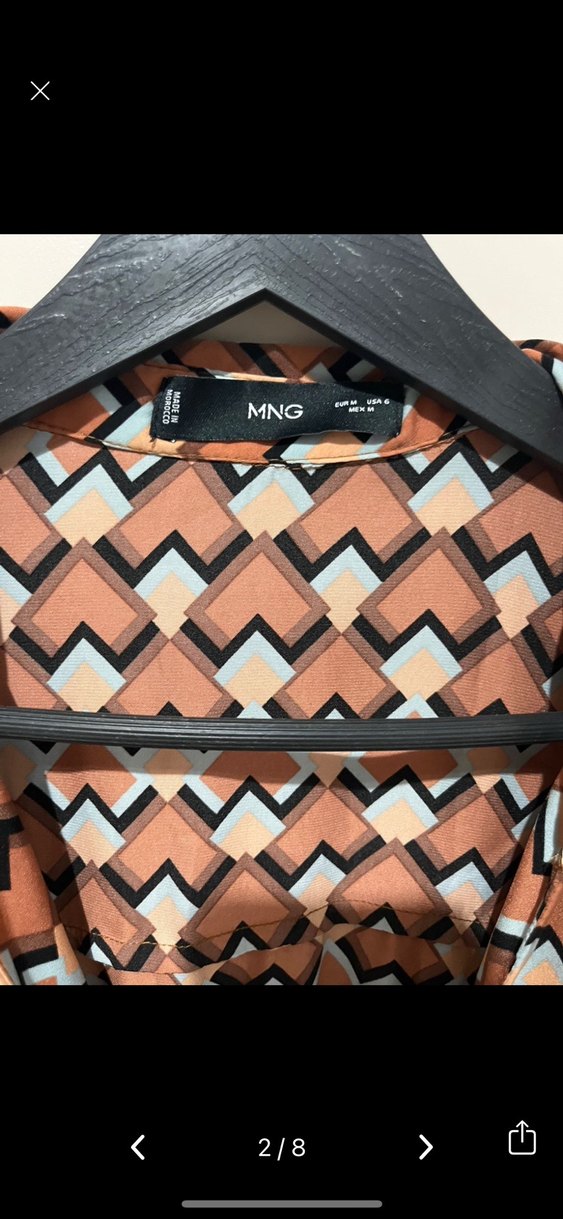 Düğmeli V Yaka Uzun Kollu Midi Tunik - Görsel 2