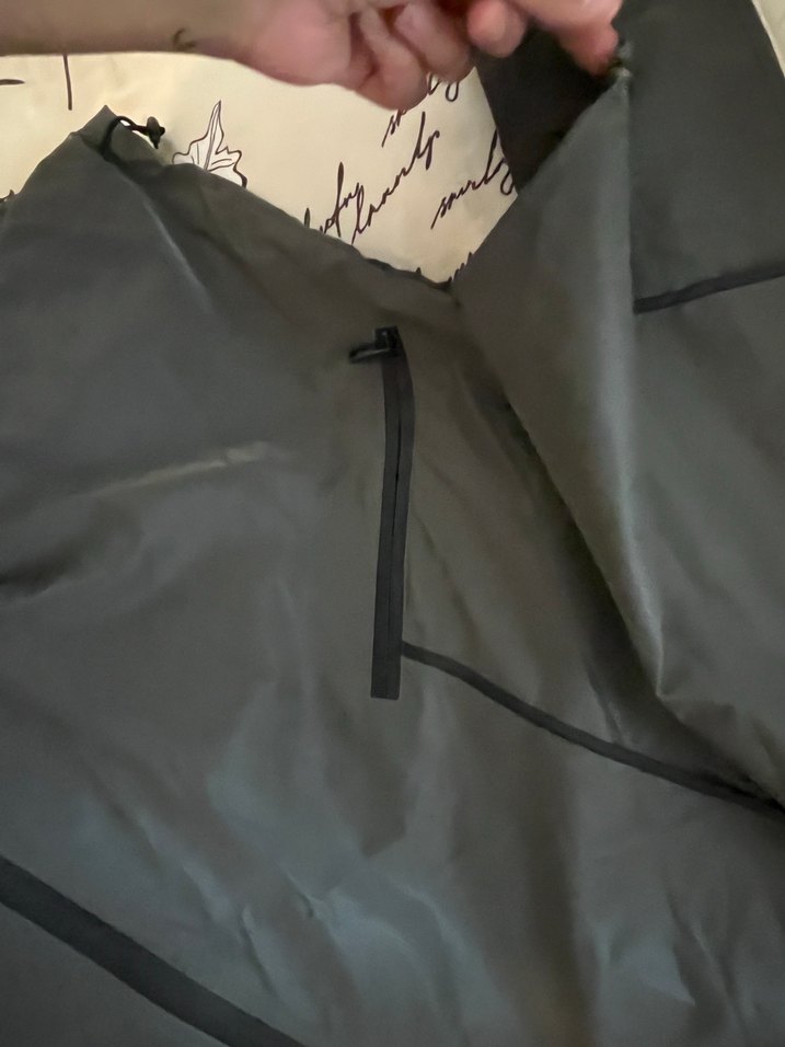 Gri Midi Boy Kapüşonlu Yağmurluk Zara - Görsel 3