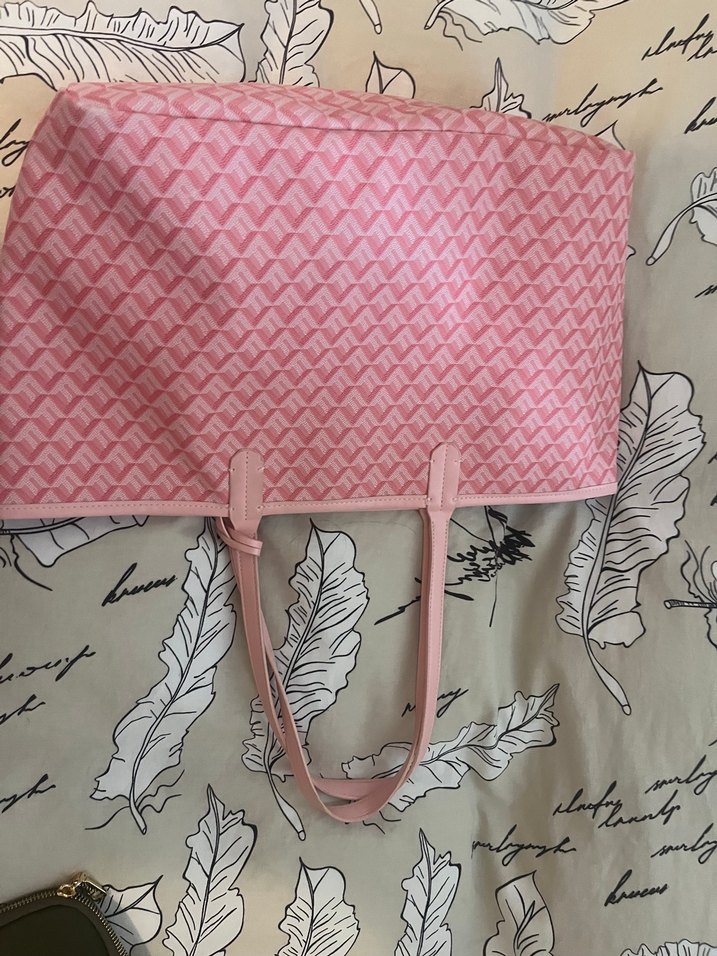 Pembe Baskılı Kadın Omuz Çantası goyard çanta - Görsel 2