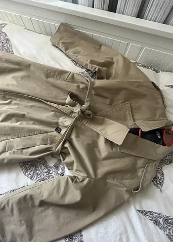 Zara midi boy bej trençkot - Görsel 3