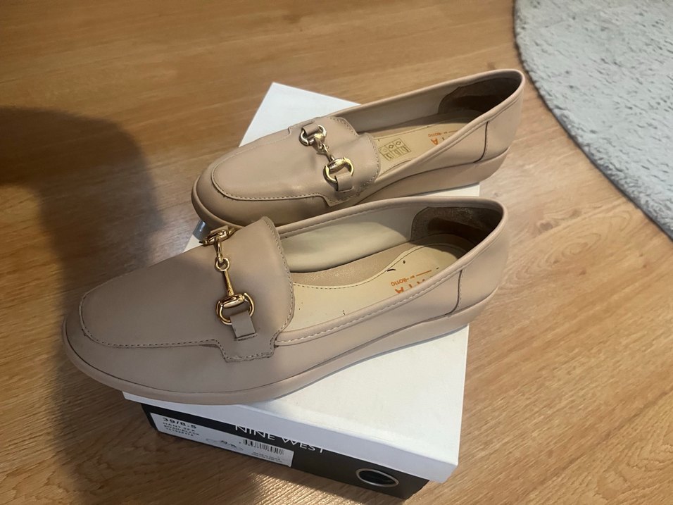 Bej Deri Kadın Topuklu Babet - Görsel 2