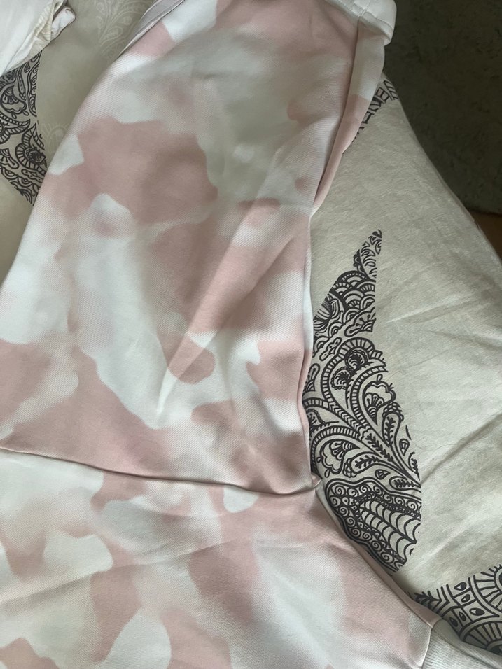 Pembe Pastel Batik Desenli Kadın Sweatshirt Adidas - Görsel 5