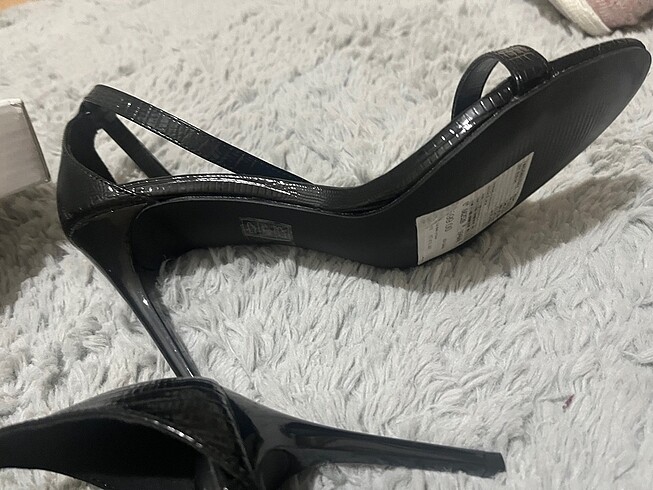 39 Beden siyah Renk Twist Topuklu ayakkabı