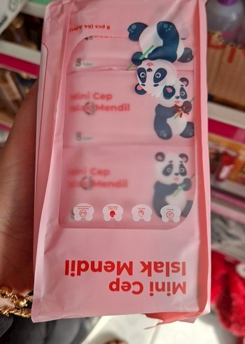 Yeşil Fil Desenli Mini Cep Islak Mendil - Görsel 2