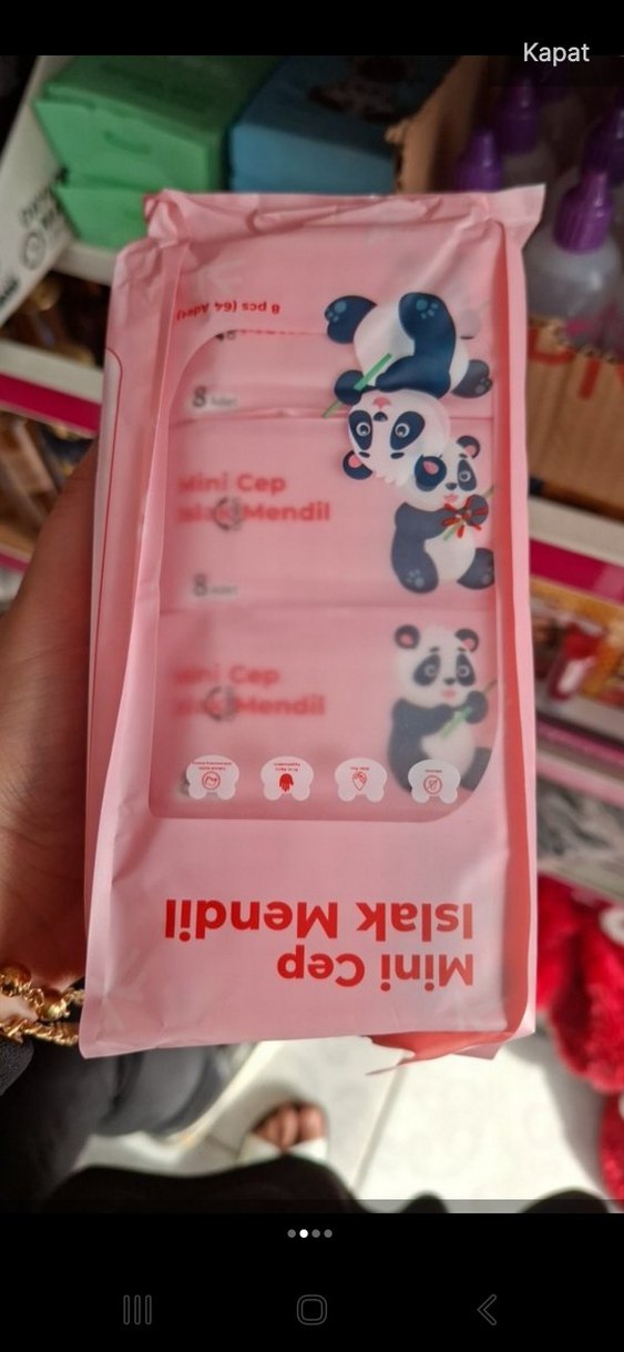 Yeşil Fil Desenli Mini Cep Islak Mendil - Görsel 2