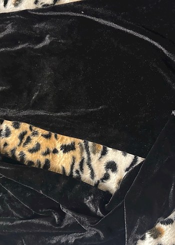 Siyah Uzun kadın dekolte kadife tulum - Görsel 6