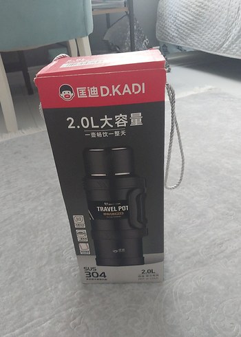 Diğer 2.0L Gri Termos - D.KADI Travel Pot