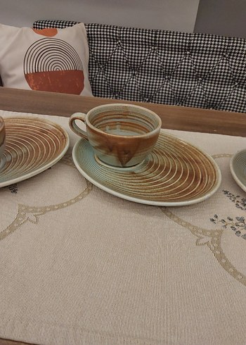Kütahya Porselen Bej Pastel Seramik Fincan Takımı