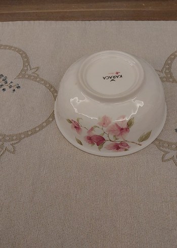  Beden pembe Renk Vintage Pembe Çiçekli Kase