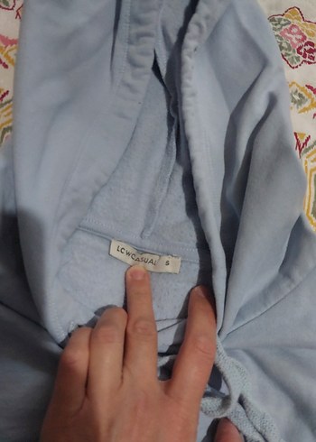 LC Waikiki mavi Kapüşonlu Kadın Sweatshirt