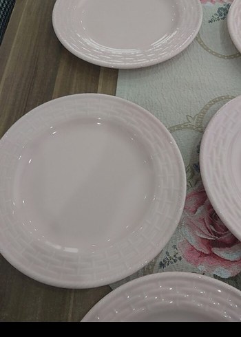 Beden ten rengi Renk Pastel Pembe servis Tabağı Seti