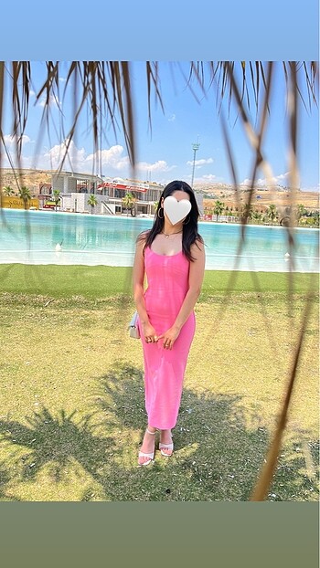 Zara pembe elbise
