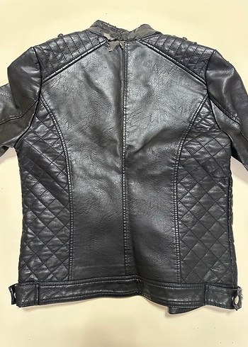 Siyah Deri ceket - Görsel 6