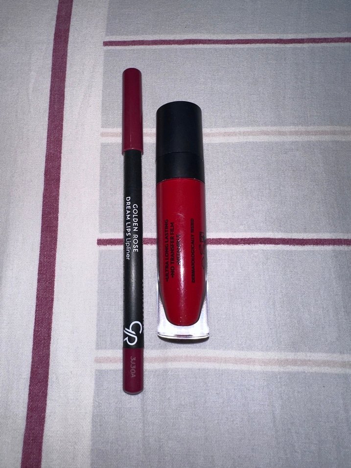 Golden Rose Mat Likit Ruj & Dudak Kalemi Scarlet Red - Görsel 2