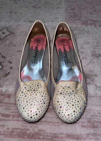 taşlı babet ayakkabı - Görsel 8