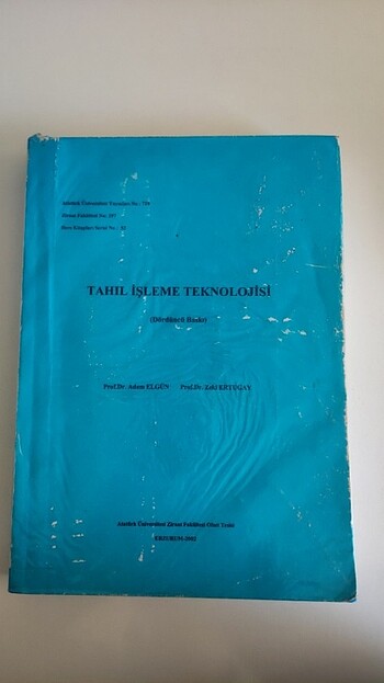 Tahıl işleme teknolojisi Prof Dr Adem Elgün ve Gıda Kimyası