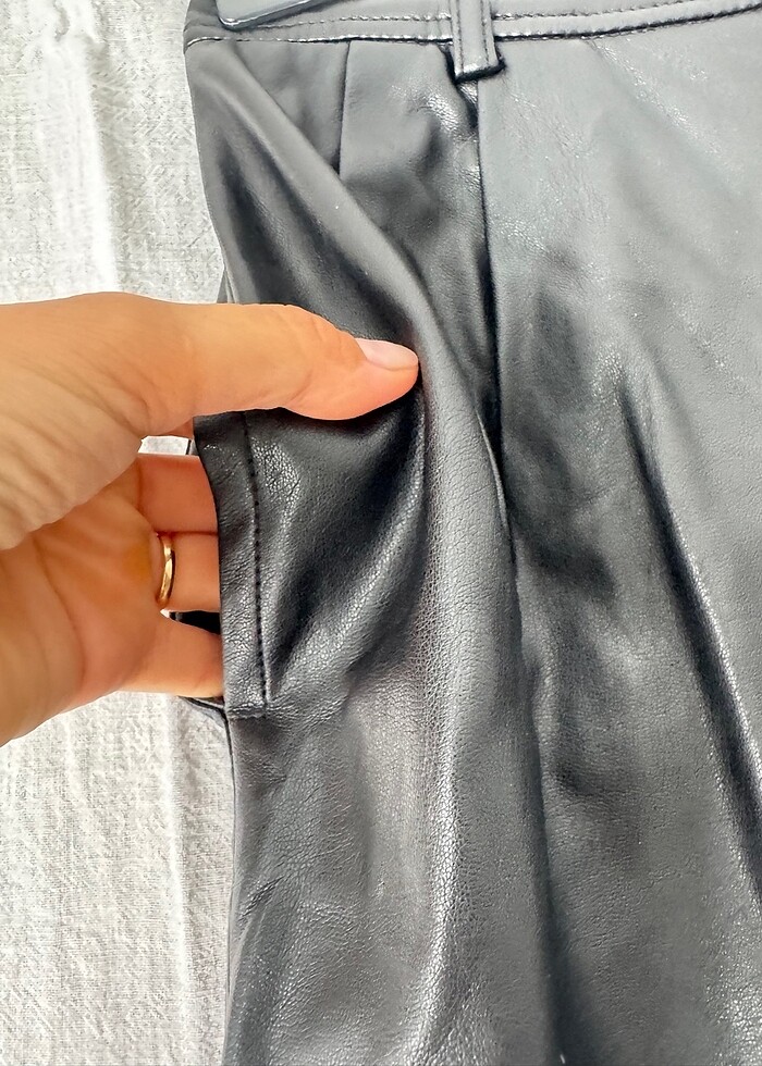 Mango deri pantolon - Görsel 3