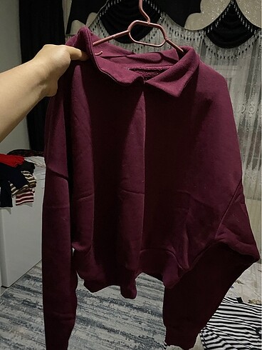 xl Beden bordo Renk Bordo crop kazak