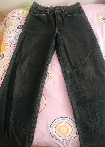Gri Kadın Bol Kesim Kot Pantolon
