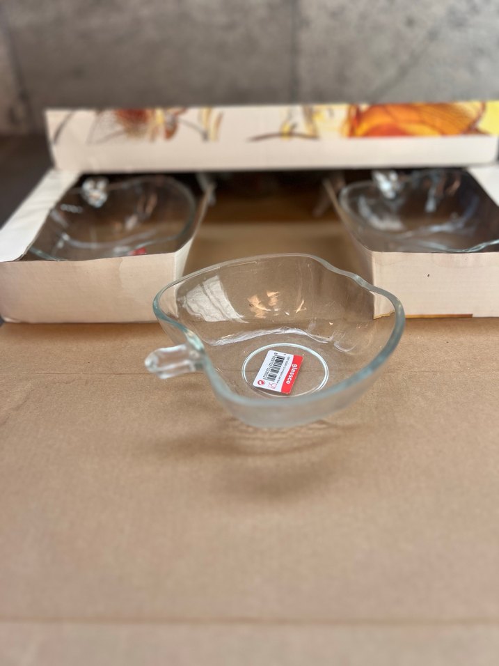 Elma Desenli 6'lı Cam Kase Seti - Görsel 4