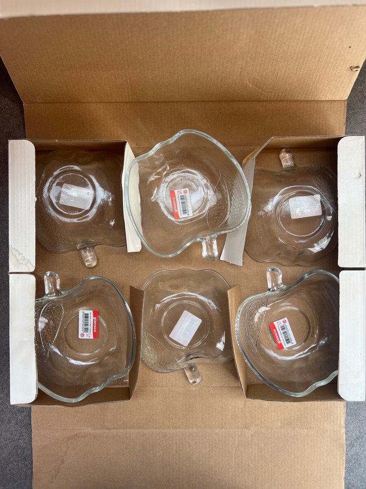 Elma Desenli 6'lı Cam Kase Seti - Görsel 3