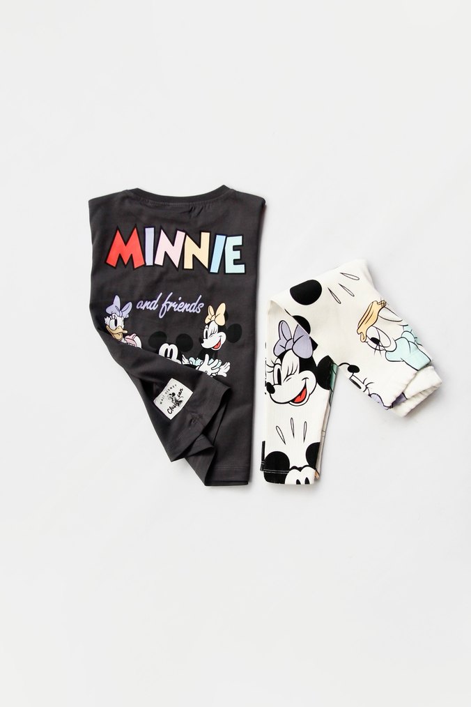 Kız çocuk taytlı tişört takım - Görsel 4