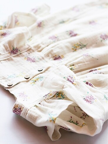 Kız çocuk müslin elbise - Görsel 5