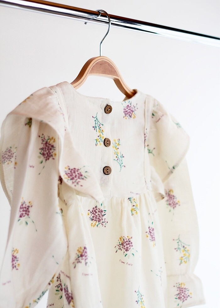 Kız çocuk müslin elbise - Görsel 3