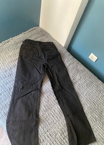 m Beden Siyah Bol Kesim Kadın Denim Pantolon