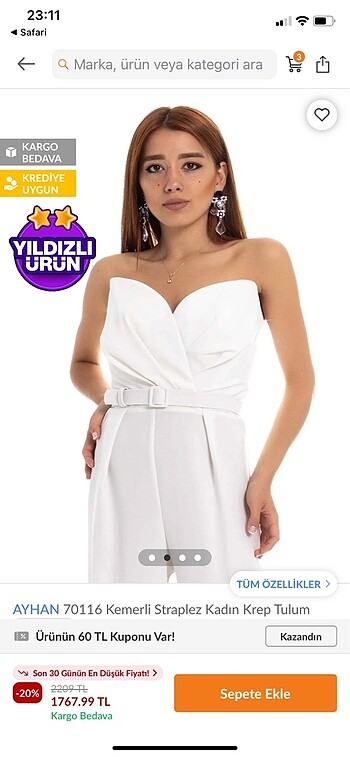 Beyaz tulum