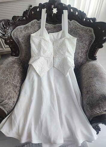 Diğer Beyaz abiye kısa elbise
