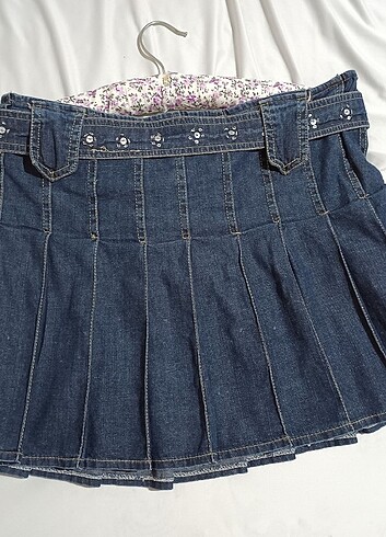 42 Beden mavi Renk #zara #mini #etek