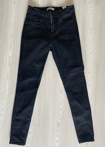 Siyah Kadın Regular Fit Denim Pantolon