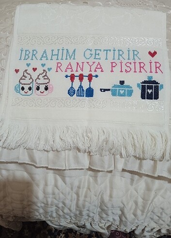  Beden Etamin işleme mutfak havlusu 