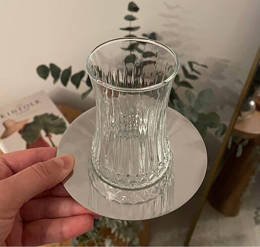 Gold çay tabak