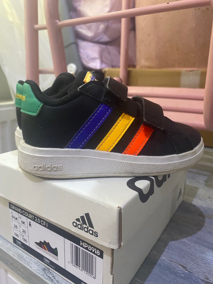 Erkek Çocuk Renkli Cırt Cırtlı Spor Ayakkabı - Görsel 4