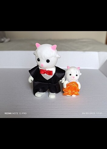 Sylvanian koç ailesi(2li)damat ve turuncu bebek koc