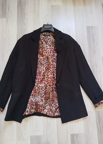 Siyah Düğmeli Kadın Blazer Ceket - Görsel 4