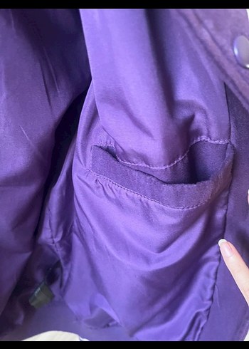 Mor unisex Spor Ceket Fermuarlı - Görsel 3