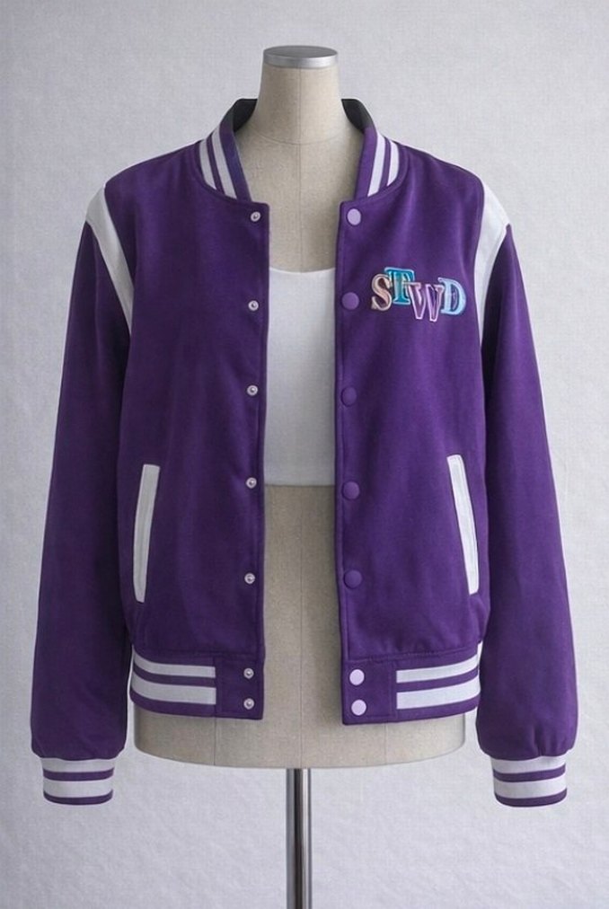 Mor unisex Spor Ceket Fermuarlı - Görsel 2