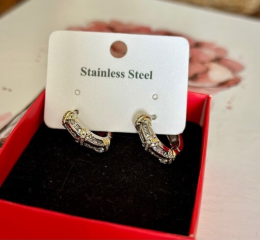 Pandora Çelik silver küpe