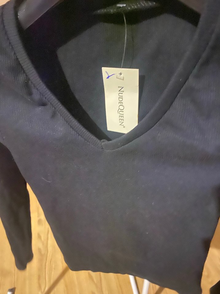 Siyah V Yaka Uzun Kollu Kadın Body - Görsel 2