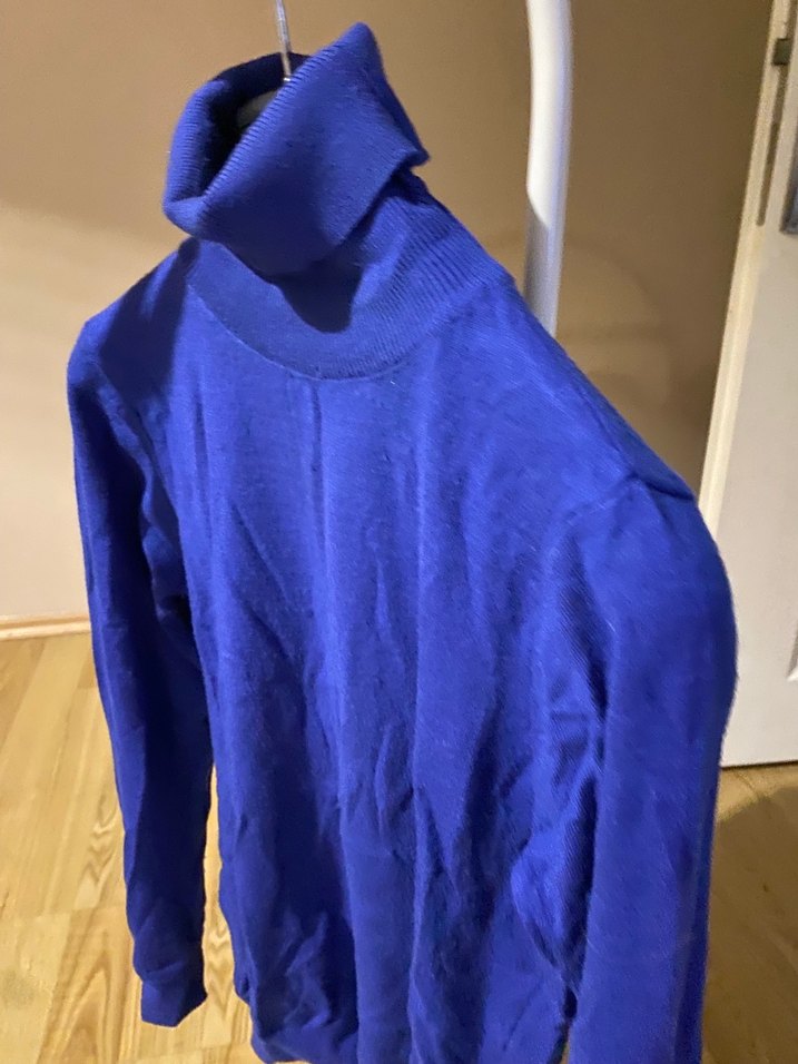 Mavi Balıkçı Yaka Kadın Triko - Görsel 2