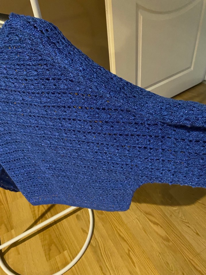 Mavi Örgü Kadın Triko - Görsel 3