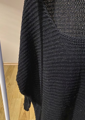 Siyah Örgü Kadın Kazak - Görsel 3