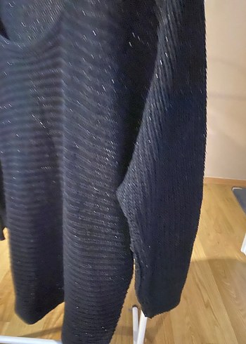 Siyah Örgü Kadın Kazak - Görsel 2